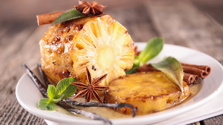smoked spiced pineapple