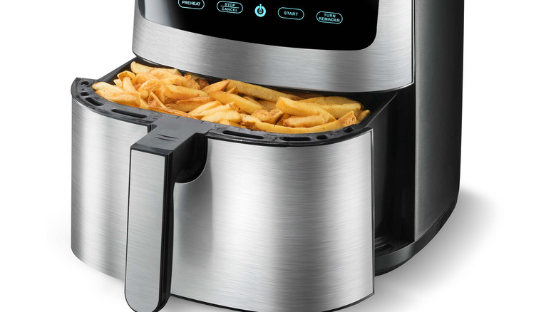 Overfilled air fryer basket