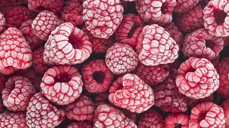 Frozen raspberries
