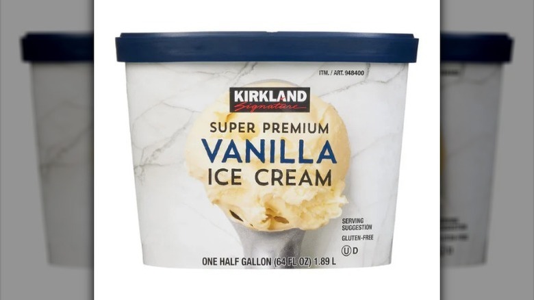 Product photo of Costco's Kirkland Super Premium Vanilla Ice Cream