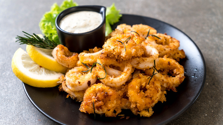 Fried calamari and ranch