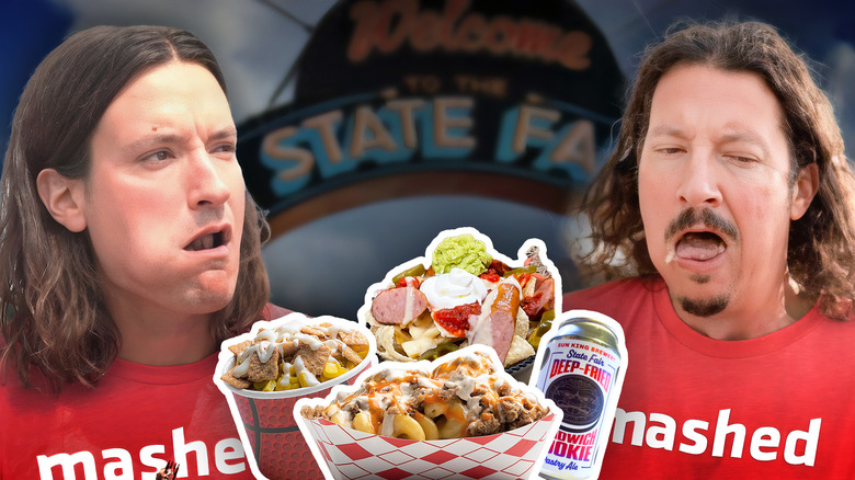 Wilson brothers eating, Indiana State Fair food