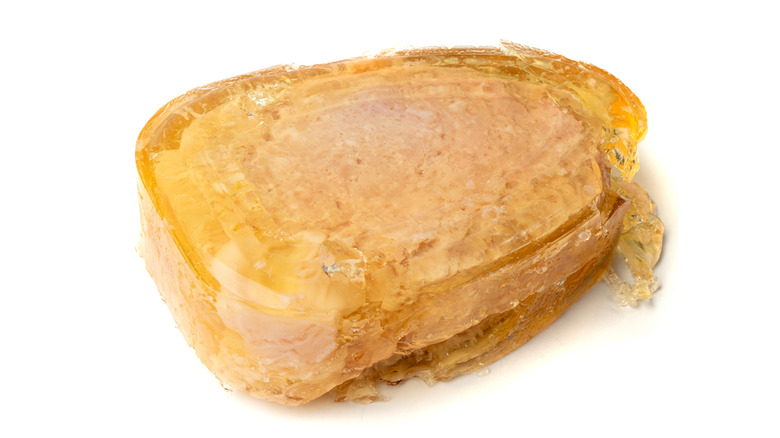 Canned ham, covered in gelatin