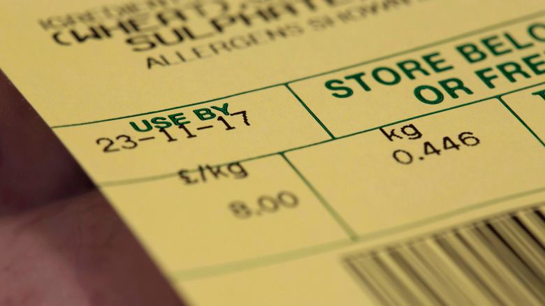 use by label on meat product