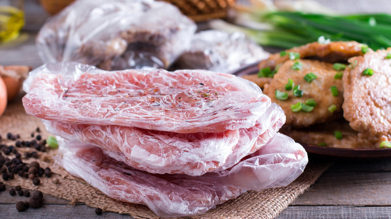 individually packaged frozen pork chops