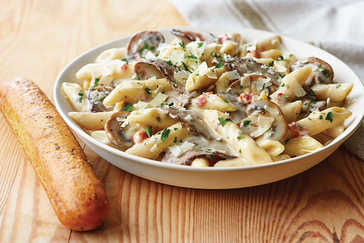mushroom prime rib pasta